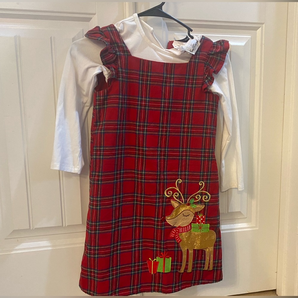 Rare Editions Christmas Reindeer dress